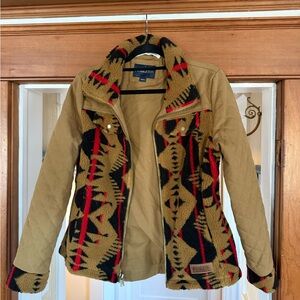 Pendleton Women's Geometric Tan and Black Jacket